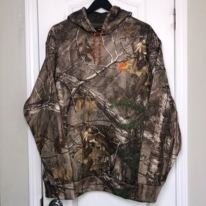 Men's XL Realtree Xtra Green Pursuit Gear Hoodie Camo Hooded Sweatshirt Hunt